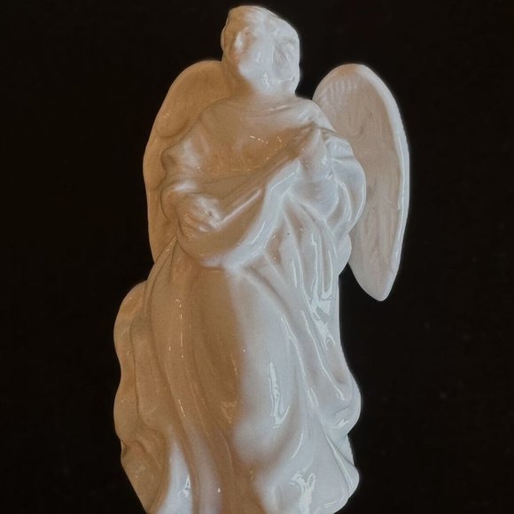 Vintage White OCI Omnibus Angels with Instruments Christmas Set of 2 Lovely! - Picture 7 of 14